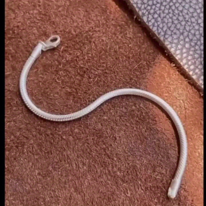 925 Sterling Silver Snake Bone Bracelet Set for Couples